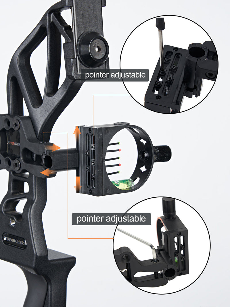 Archery 5-PIN Bow Sight with Light For Recurve Compound Bow – TopArchery