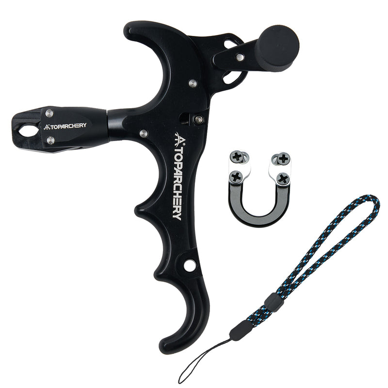 Compound Bow Thumb Release and D Loop Set Adjustable 360 Degree Rotation Thumb Trigger