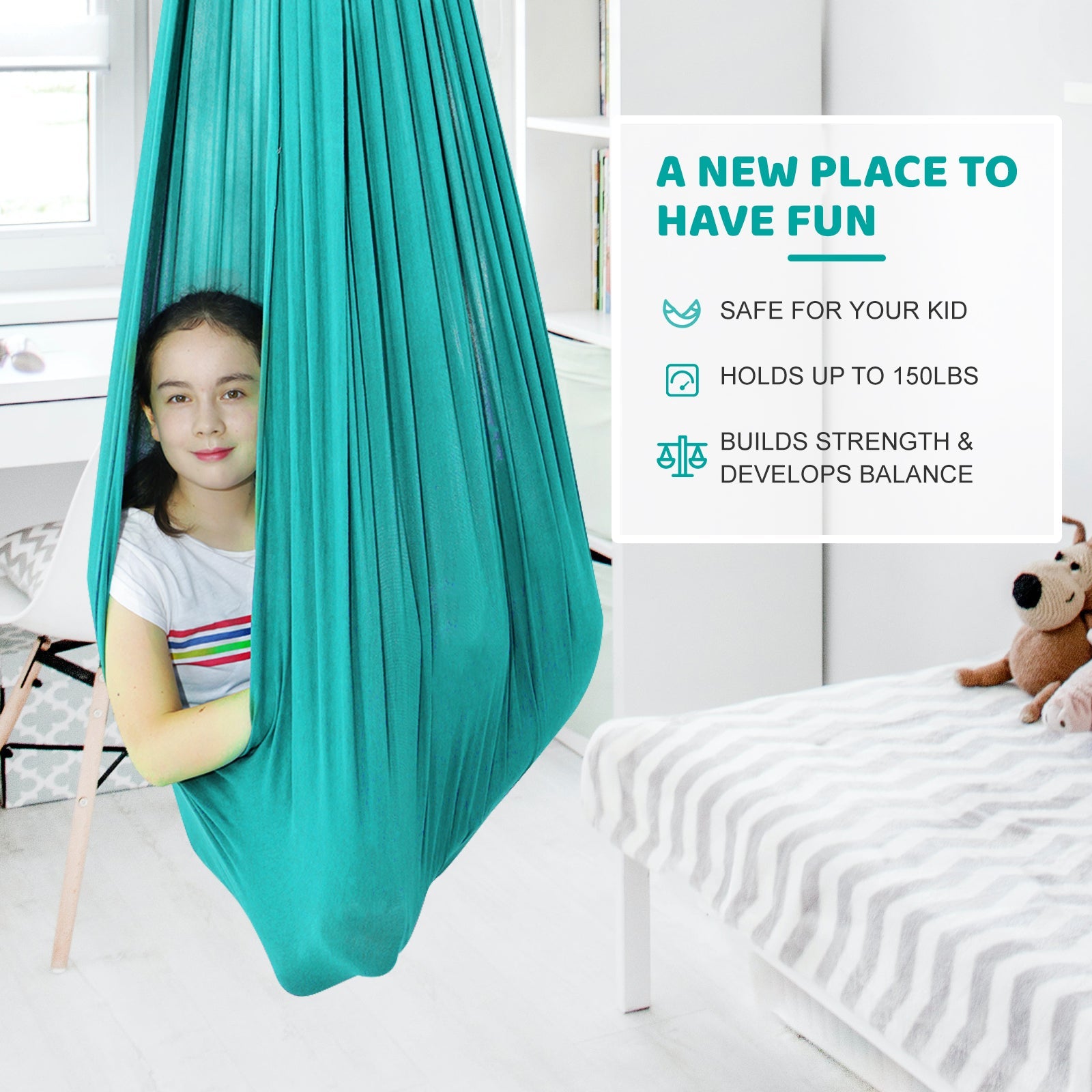 Sensory Swing Adjustable Cuddle Hammock for Children with Autism ADHD ...